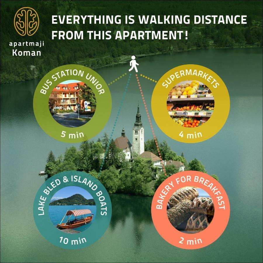 Apartmaji Koman Блед Экстерьер фото
